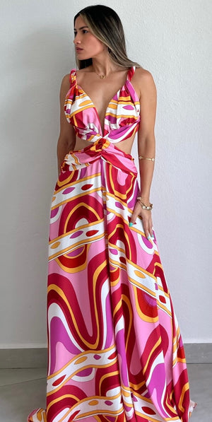 Romance that Wows Print Maxi Dress