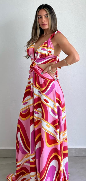 Romance that Wows Print Maxi Dress