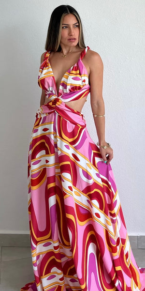 Romance that Wows Print Maxi Dress