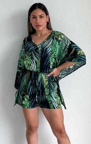 Tropical Paradise Print Romper