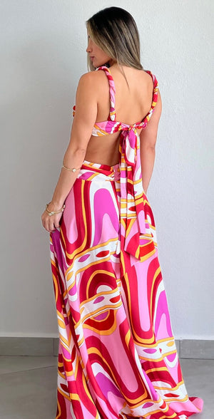 Romance that Wows Print Maxi Dress