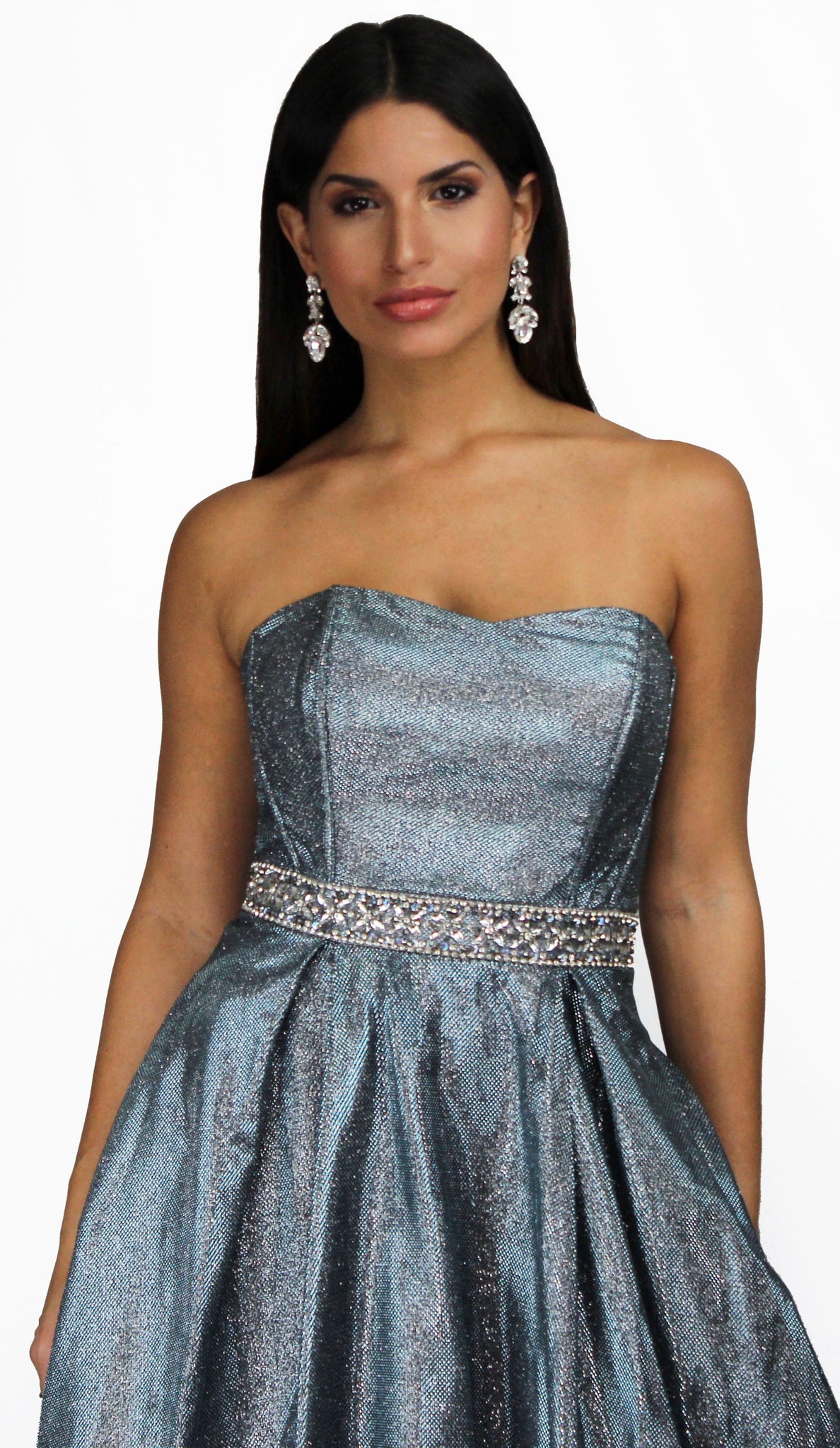 Romantic Tale Blue Glitter Ball Gown