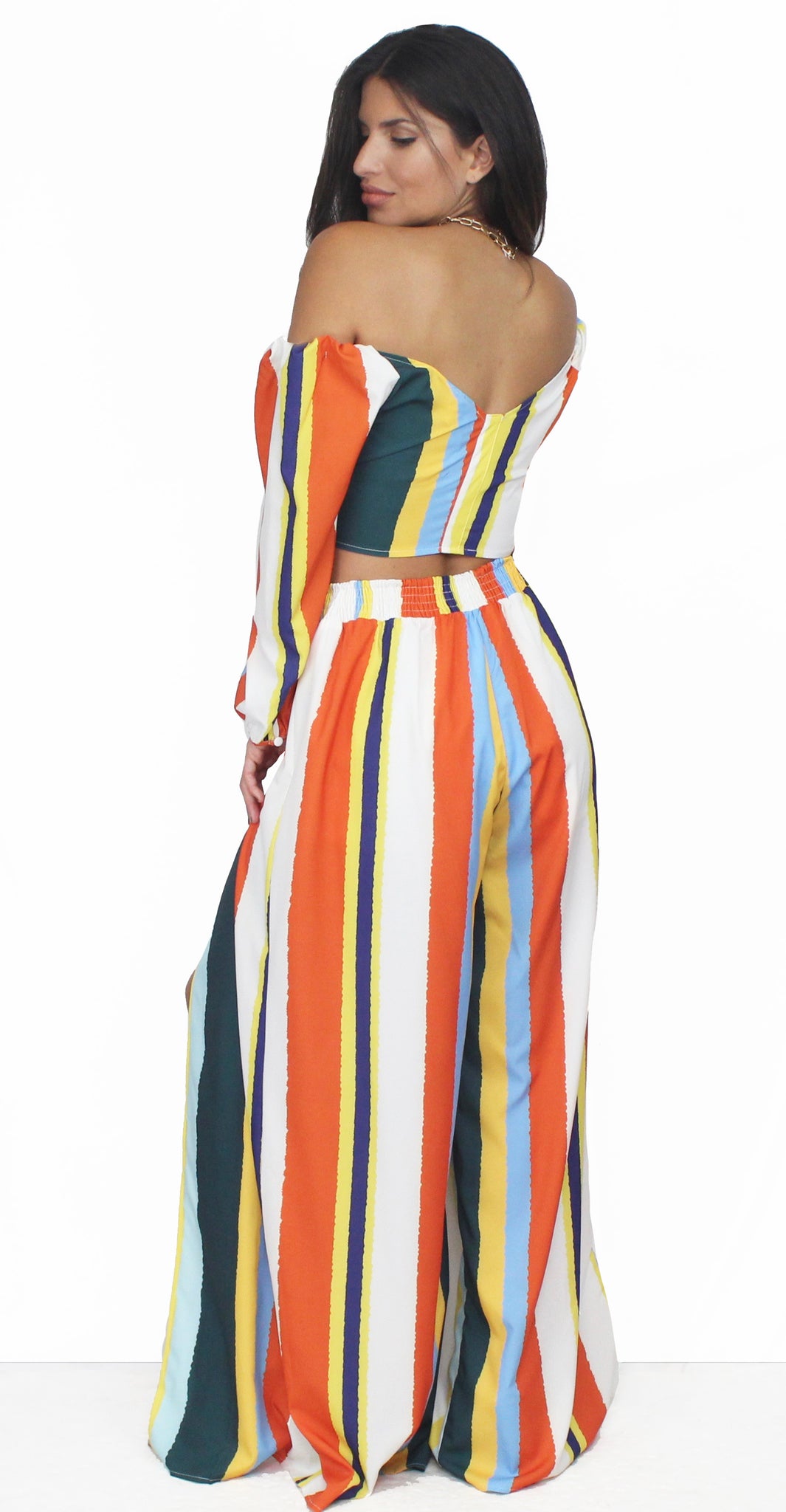 Bring the Colorful Stripes Two-Piece Set