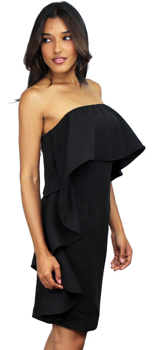 Time of Your Life Black Ruffle Dress