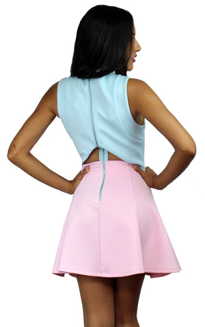 Be the Cutest Girl Ever Baby Blue & Pink Dress