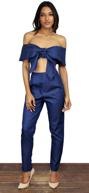 Dream Street Dark Denim Two-Piece Set