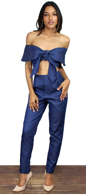 Dream Street Dark Denim Two-Piece Set