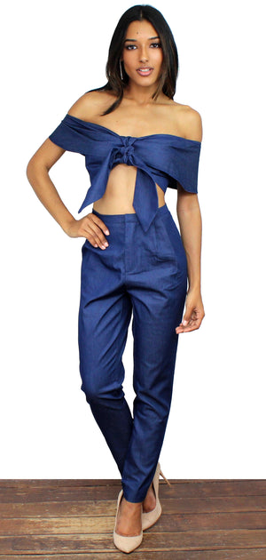 Dream Street Dark Denim Two-Piece Set