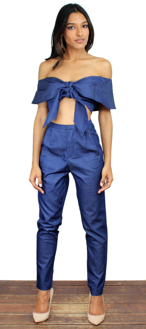 Dream Street Dark Denim Two-Piece Set