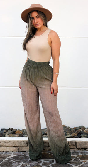 Stunning Ombré Metallic High Waist Pants