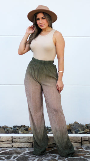 Stunning Ombré Metallic High Waist Pants