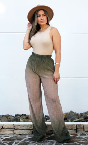 Stunning Ombré Metallic High Waist Pants