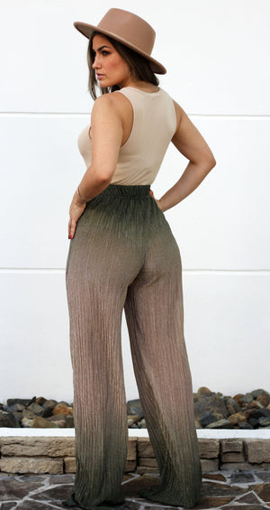 Stunning Ombré Metallic High Waist Pants