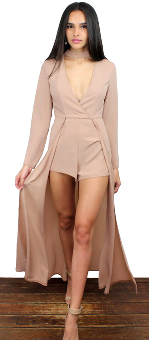 Deeply in Love with Nude Maxi-Romper