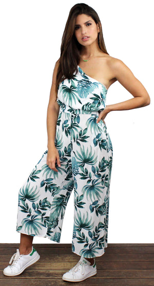 Sprout and About Palms One-Shoulder Jumpsuit