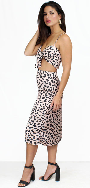 Superlative Style Pink Leopard Two-Piece Set