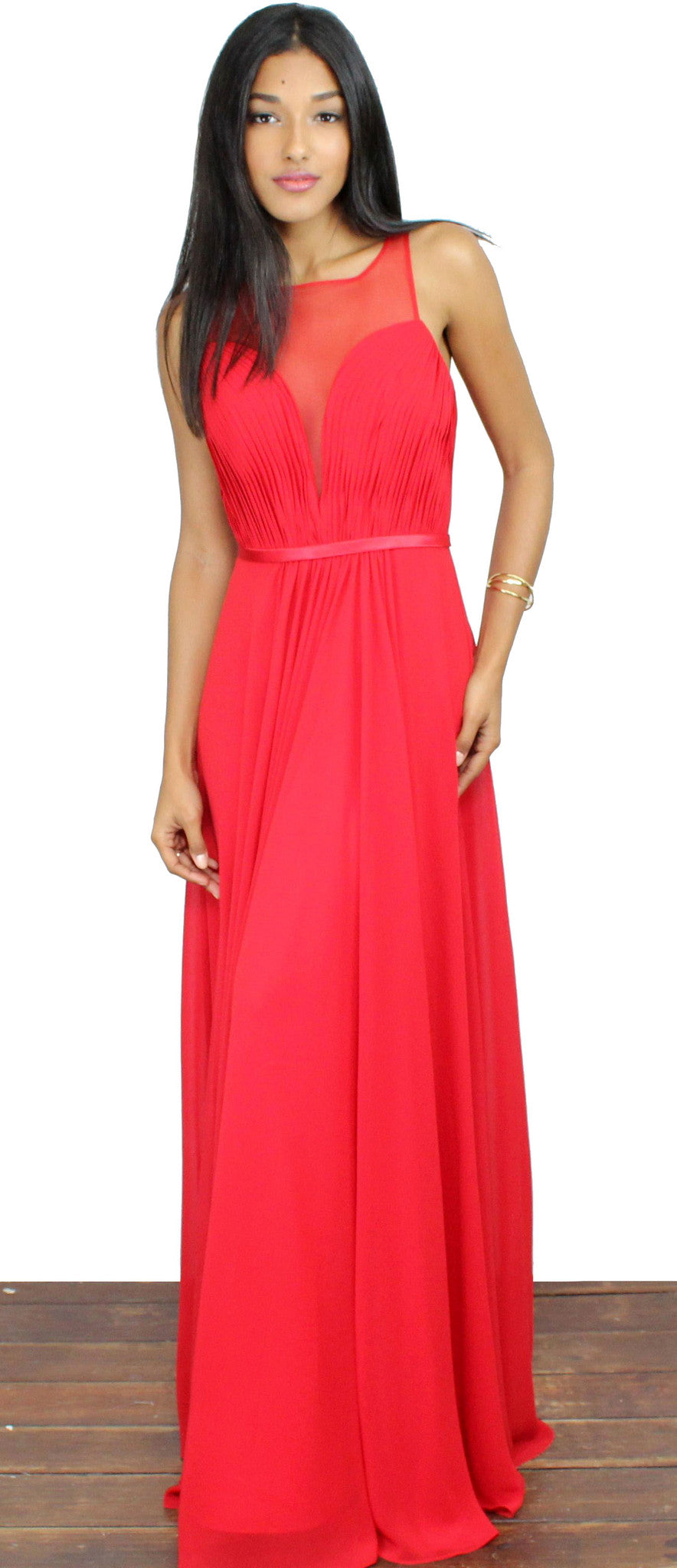 Looking Glass Red Draped Gown