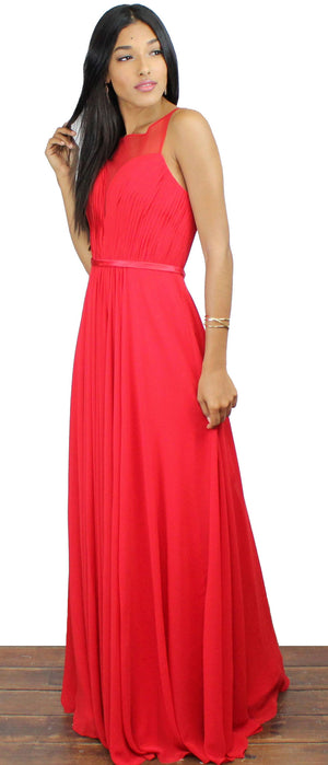 Looking Glass Red Draped Gown