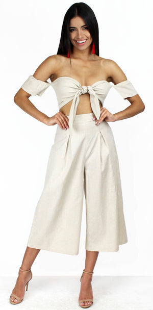 Set the Standard Nude Culotte Two-Piece Set