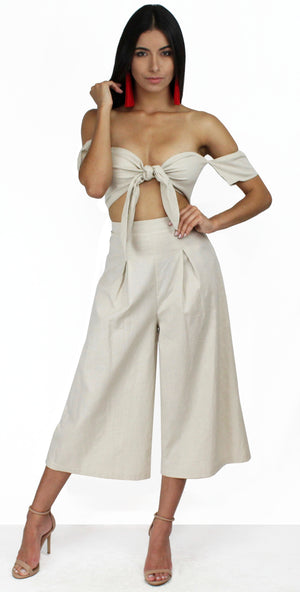 Set the Standard Nude Culotte Two-Piece Set