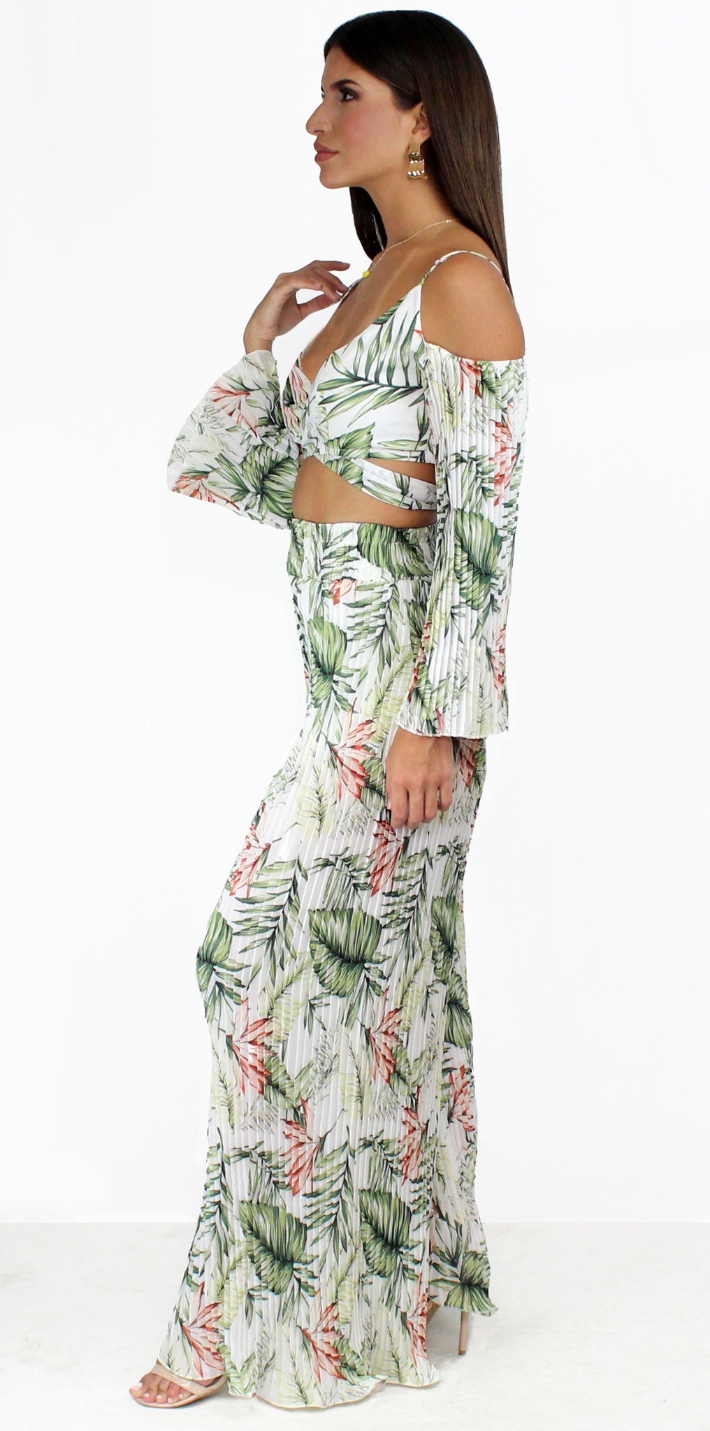 Sunny Afternoon Tropical Print Two-Piece Set