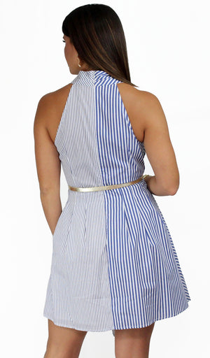 I'm the One Blue & White Striped Shift Dress