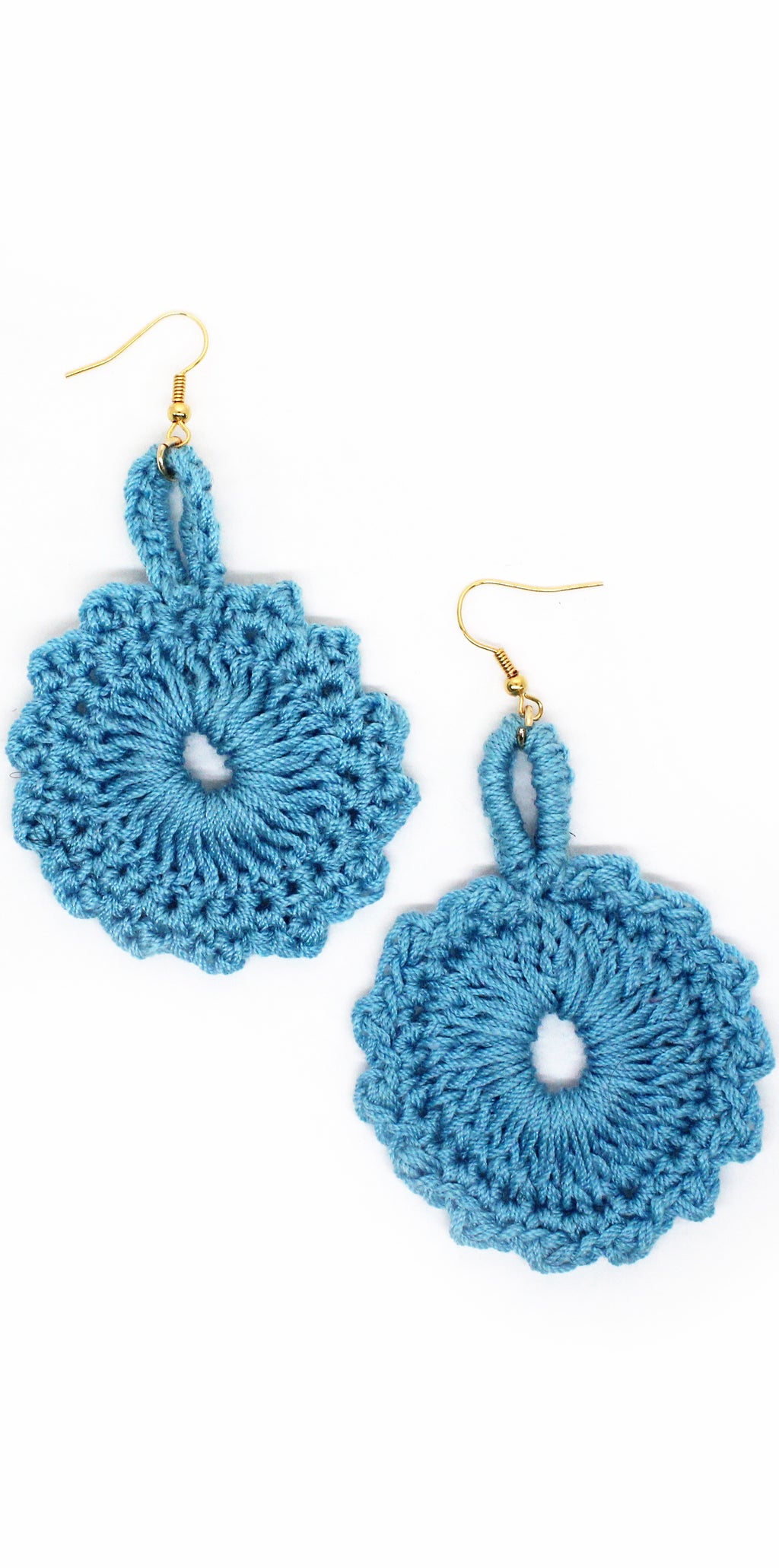 Melodious Crochet Blue Earrings