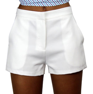 Always in Love White High-Waisted Shorts