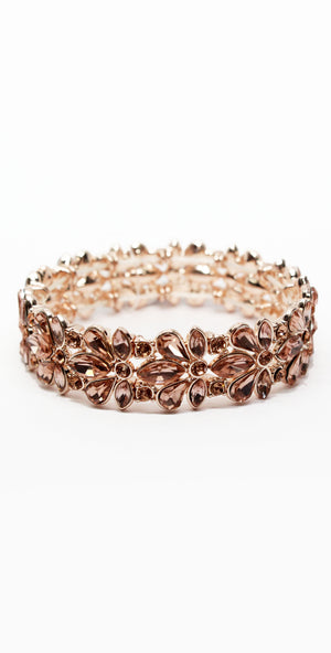 Just a Touch Rose Gold Rhinestone Bracelet
