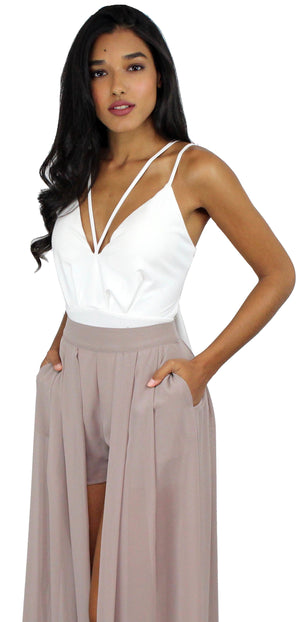 Guide Me Home Gray Maxi Shorts