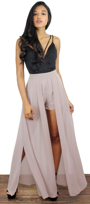 Guide Me Home Gray Maxi Shorts