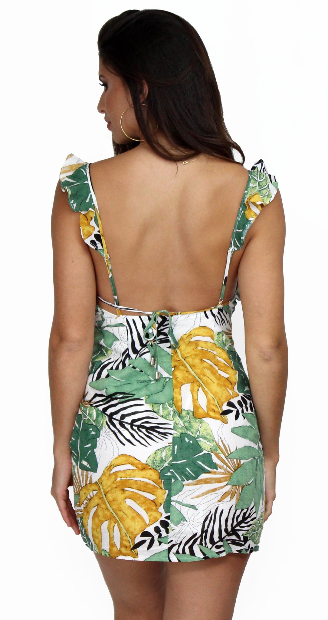Into the Summer Forest Vibe Print Dress