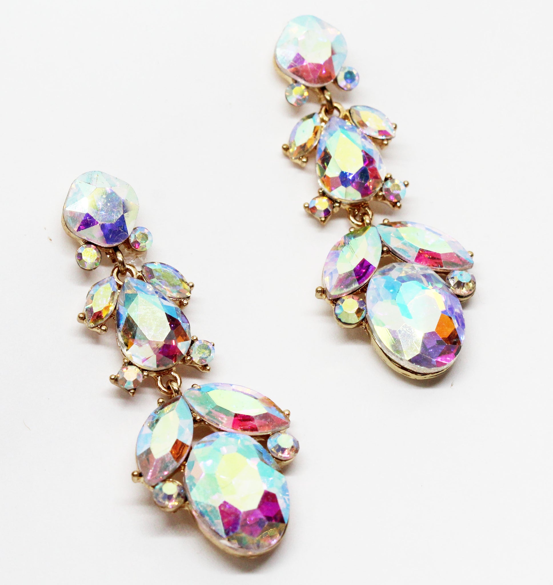 Realized Gold Holographic Stones Earrings
