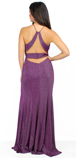 Lovely as Always Shimmer Purple Formal Gown