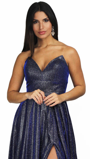 Royal Showstopper Shimmer Dark Royal Ball Gown