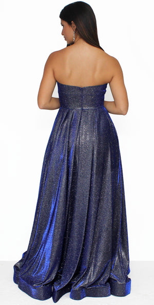 Royal Showstopper Shimmer Dark Royal Ball Gown