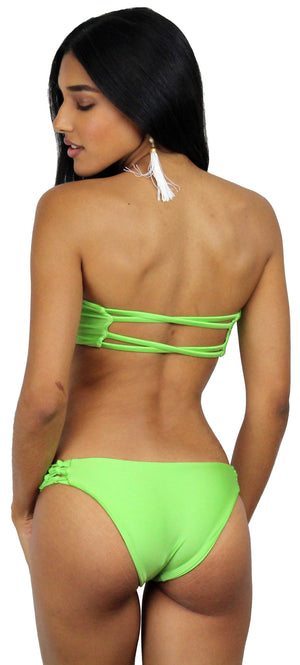 Bright Under Water Strapless Green Bikini