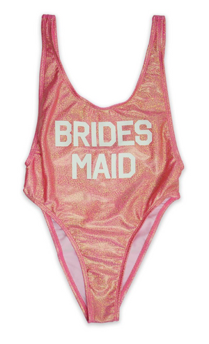 Bridesmaid Pink One Piece Swimsuit