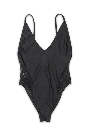 Lace in Black One Piece Swimsuit