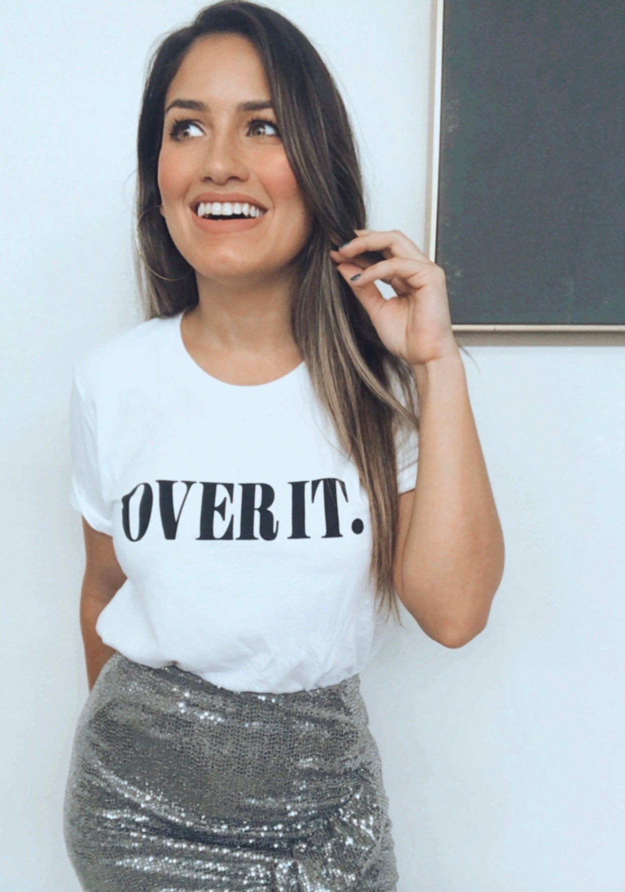 Get Over It. White Tee