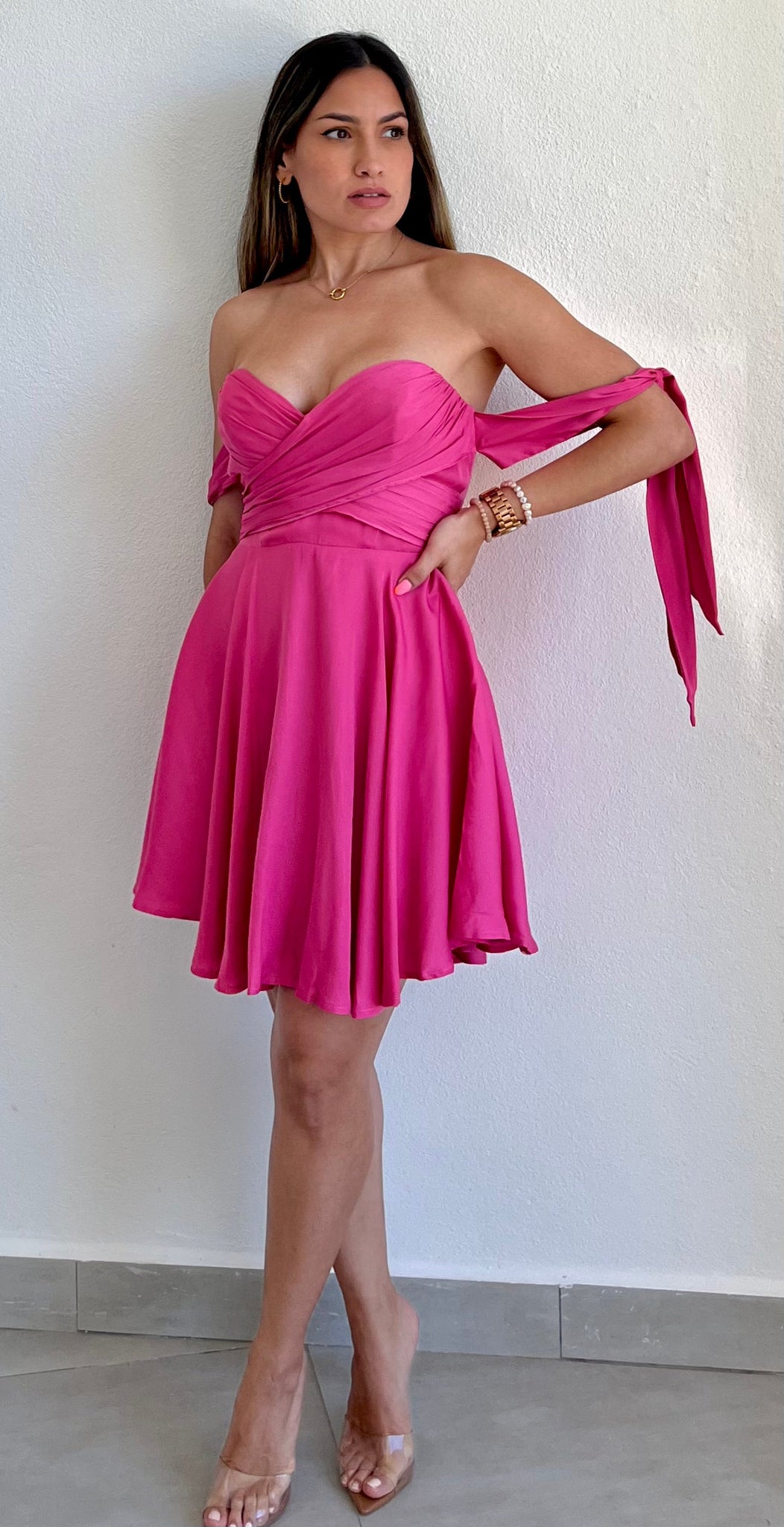 Hello, Darling Strapless Fit & Flare Dress